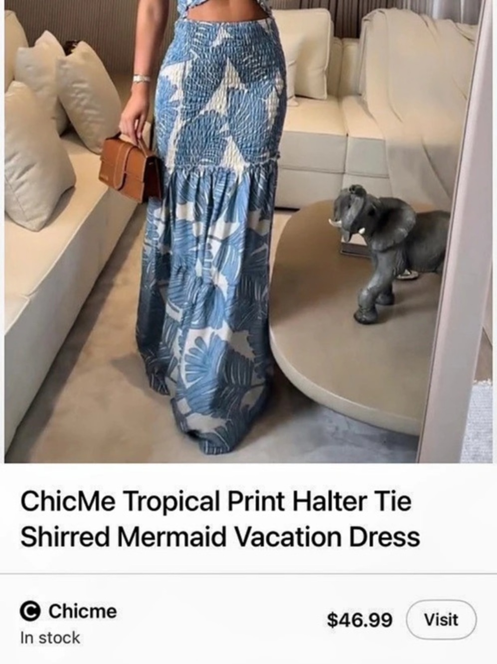 ChicMe Tropical Print Drawstring Ruched Shirred Frill Trim Bandeau Vacation